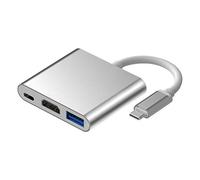 Bewinner Hub USB C 5 Gbps, Adaptateur Multiport 3 en 1 SuperSpeed USB 5 Gbps Type C avec Interface Multimédia HD, USB3.0, Port PD 100 W, Adaptateur Répartiteur USB, Station d'accueil