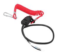 Bewinner Interrupteur Universel pour Moteur Hors-bord de Bateau avec Kit de Cordon d'attache de sécurité, Interrupteur d'arrêt 'urgence du Moteur pour Bateaux, Motos, Scooters, Design à Clipser