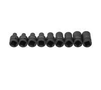 Bewinner Jeu de Douilles de Robinet, Jeu de Douilles de Robinet Carrées à Entraînement 1/2 Pouce 9 Pièces en Acier Cr Mo M6 M8 M10 M12 M14 M18 M20 M22 M24 Profil Mince gravé Marquage de Taille