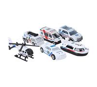 Bewinner Jouet de Modèle de Véhicule d'ambulance en Alliage 1:64 avec Fonction Coulissante, Modèle de Voiture de Simulation élevée pour Enfants et Adultes, Voiture Jouet en Alliage Durable (Équipe