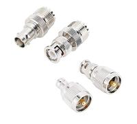 Bewinner Kit d'adaptateur 4 Pièces UHF vers BNC, Connecteur en Cuivre é 50 Ohm pour Antenne, Radio, WiFi, Vidéosurveillance, Câble Coaxial et LAN Fil