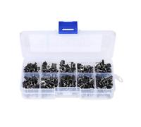 Bewinner Kit de 200 Interrupteurs Tactiles, Assortiment de Micro-interrupteurs 10 W, Interrupteur à Bouton-poussoir Tactile 6 X 6 Mm pour Pièces de Matériel Accessoire Industriel, Lot varié de 10