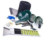 Bewinner Kit de Boîte à Slice de 50 Pouces de Prospection D'or, Conception de Pliage en Alliage en Aluminium Portable, Transport de Sacs à Dos pour la Prospection de River Creek