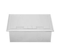 Bewinner Kit de Boîte de Prise de Courant Encastrée au Sol 16 A 4000 W avec 3 Prises, Boîte de Prise électrique en Acier Inoxydable pour Bureau, Hôtel, école, Maison, Matériau PC Ignifuge, Joint