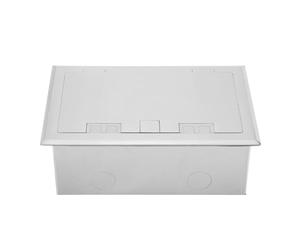 Bewinner Kit de Boîte de Prise de Courant Encastrée au Sol 16 A 4000 W avec 3 Prises, Boîte de Prise électrique en Acier Inoxydable pour Bureau, Hôtel, école, Maison, Matériau PC Ignifuge, Joint