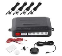 Bewinner Kit de de Recul pour Capteur de Stationnement de Voiture, Système de Sonde d'indicateur Sonore d'avertissement 12 V, Affichage de Détection de Distance à 4 Capteurs, Alarme Sonore pour la