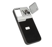 Bewinner Kit D'Objectif D'appareil Photo de Téléphone, Objectifs Macro 4 en 1 10X 50X, Objectif Fish Eye 160 Degrés, Téléobjectif 5X, avec Couvercle de Protection à Rabat Magnétique,