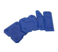 Bewinner Kit d'outils de Calfeutrage, 4 Pièces, en Verre de Silicone, Ciment, Grattoir, Scellant, Ensemble d'outils de Finition de Coulis, Calfeutrage Réutilisable Non Toxique et écologique