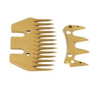 Bewinner Lames de Rechange pour Cisailles à Moutons, 13 Dents, Espacement de 7 Mm, Lames de Tondeuse électrique en Acier à Haute Teneur en Carbone pour Tondre la Laine, Dents Droites Dorées pour