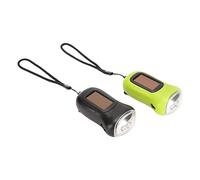 Bewinner Lampe de Poche LED Rechargeable à Manivelle et à énergie Solaire, Paquet de 2 avec 3 Modes de luminosité pour les Urgences, le Camping, la Randonnée, le Canotage et l'équipement de Survie