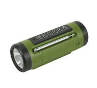 Bewinner Lampe de Poche Musicale Bluetooth, Haut-Parleur Portable sans Fil avec Conception étanche et Antichoc IPX5, pour Le Cyclisme en Plein Air et Le Rappel de sécurité (Green)