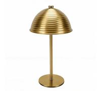 Bewinner Lampe de Table Vintage sans Fil avec Commande Tactile, Lampe de Bureau LED à intensité Variable 3 Couleurs, Batterie Rechargeable USB-C, Portable pour Chambre à Coucher, Bar, Table de (GOLD)