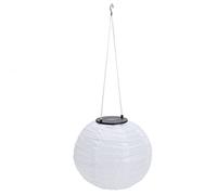 Bewinner Lanterne Solaire LED étanche pour Décoration de Mariage Chinois, Lampe à Crochet Suspendue de 7,9 Pouces, Lumière Blanche pour Fête de Jardin en Plein Air, Lanterne de Réunion Automatique à