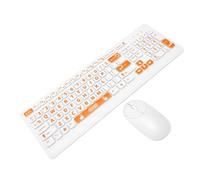 Bewinner Large Print Keyboard and Combo Mouse Set (Orange Jaune)