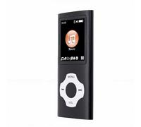 Bewinner Lecteur de Musique MP3 Bluetooth 5.3 avec écran de 1,8 Pouces, Audio HiFi, Radio FM, Enregistreur Vocal, Lecteur Multimédia Portable pour Enfants et Adultes (Black)