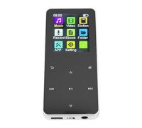 Bewinner Lecteur MP3 à écran Tactile de 8 Pouces avec Bluetooth, Lecteur de Musique Numérique Portable avec Son HiFi, Enregistreur Vocal Radio FM, Batterie 8H, 64 Go Extensible, Alliage de Zinc