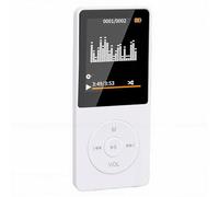 Bewinner Lecteur MP3 Bluetooth |BT5.3 sans Fil, 128 Go Extensible, Lecture 30 Heures, Son HiFi sans Perte avec Haut-Parleur et Enregistreur Intégrés, Ultra Léger 23 G pour Le Sport et Les (White)
