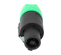 Bewinner Lot de 10 Connecteurs de Haut-parleur étanches C-NL4FC, Connecteur de Câble Audio à 4 Broches avec Contacts en plaqué Cuivre, 30 A RMS pour Système Audio Professionnel (GREEN)
