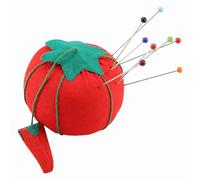 Bewinner Lot de 2 Coussins à épingles en Forme de Tomate, Coussin à Aiguilles pour la Couture, Joli Porte-épingles à Bille, Coussin à Aiguille en Tissu Doux pour et Aiguilles, Support d'accessoires