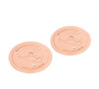 Bewinner Lot de 2 Disques de Bain d'oiseaux en Cuivre Pur, Support à 3 Points, Plaque de Purificateur d'eau pour Bain 'Oiseaux Extérieur, 99,99% de Cuivre, Disque de Nettoyage 'Eau pour Toutes