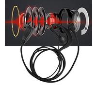 Bewinner Lot de 2 écouteurs à écoute Unique, ABS, Prise 3,5 Mm, Casque Suspendu pour Radio Talkie-walkie, écouteur Mono Léger avec Son Clair, Cordon de 90 Cm