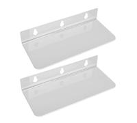 Bewinner Lot de 2 étagères pour Plantes de Fenêtre en Acrylique avec Ventouses, Rallonge et Support de Seuil Transparents de 30 Cm, étagère Flottante Robuste pour Plantes Succulentes, en Pot,