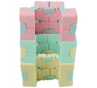 Bewinner Lot de 3 Cubes Infinis en Plastique, Puzzle de Décompression pour Adultes et Enfants, Jouet de Bureau Anti-Stress, Rehausseur de Concentration, Format de Poche 40 Mm