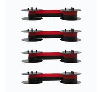 Bewinner Lot de 4 Calculatrice de Remplacement de Ruban, Longue Durée Universelle Double Bobine de Calculatrice Machine à écrire Ruban pour EL 2196BL,11216, 11210, BR80C, MP21DX, MP1DX,