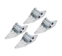 Bewinner Lot de 4 Charnières de Porte de Garage Robustes N°3, Charnières de Porte de Garage en Acier galvanisé de Calibre 14 avec 16 Vis Autotaraudeuses, Support de Remplacement pour Résidentiel et
