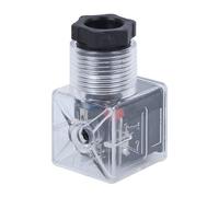 Bewinner Lot de 5 Fiches de Bobine Solénoïde DC24 V, Indicateur de Tension Universel Transparent pour électrovanne Hydraulique, étanche IP65, Anti-poussière, Matériau PA et PC Durable, Vis Centrale