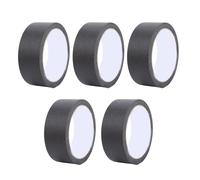 Bewinner Lot de 5 Rubans de Masquage 35 Mm X 20 M, Ruban de Peintre Imperméable Facile à Déchirer pour Peinture Murale de Maison Automobile, Ruban d'étiquettes Inscriptible pour Application (BLACK)