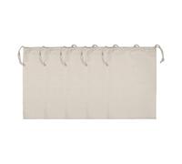 Bewinner Lot de 5 Sacs de Rangement en Coton avec Cordon de Serrage, Sacs à Linge en Coton de 8,7 X 11 Pouces pour Vêtements, de Rangement en Réutilisables pour l'organisation de Voyage à Domicile,