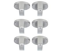 Bewinner Lot de 6 Boutons de Commande de Rechange en Alliage de Zinc de 8 Mm pour Cuisinière, Cuisinière à Gaz, Four à -ondes - Rotation à 45 °, Durable, Facile à Installer, Ajustement Universel