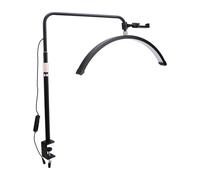 Bewinner Lumière Demi-lune, Lampe à Cils LED de 20 Pouces pour Extensions de Cils pour Tatoueurs, Tête Rotative à 360 °, Lampe Chaude à intensité Variable sans Ombre pour la Photographie (Prise UE)