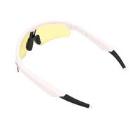 Bewinner Lunettes de Musique Intelligentes pour Cyclisme avec Bluetooth, Micro intégré et Haut-parleurs HD, Conception Enveloppante Coupe-Vent pour Les Activités de Plein Air, Blanches (White)