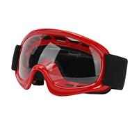 Bewinner Lunettes de Vélo Tout-terrain pour Enfants, Résistance aux Chocs, Protection UV, Lunettes de Moto pour Cyclisme en Plein Air, Ski, VTT, Course Tout-terrain avec Sangle Réglable, Cadre (rouge)