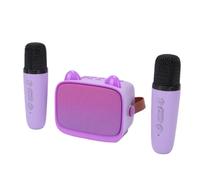 Bewinner Machine de karaoké Portable avec 2 Microphones sans Fil | Machine de karaoké pour enfants, Bluetooth 5.3, lumières RVB, changement de voix pour la maison, les voyages, les fêtes, la
