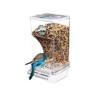 Bewinner Mangeoire Automatique Anti-éclaboussures pour Perruches, Canaris, Calopsittes, Pinsons - Récipient de Nourriture en Acrylique avec Plateau Filtrant, Design Anti-bourrage pour Accessoires de