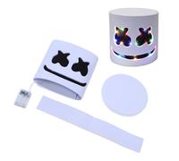 Bewinner Masque Facial LED avec 3 Modes D'éclairage, Masque Lumineux à Lumière Froide EL pour Cosplay, Festivals de Musique, événements de Fête D'Halloween avec Ouvertures pour les Yeux