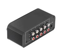 Bewinner Mélangeur de Son Stéréo 4 Canaux avec Entrée/sortie, Mini Mélangeur avec Commandes de Volume Séparées pour écouteurs et Haut-parleurs, de Ligne à Très Faible Bruit pour Instruments, CD