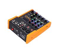 Bewinner Mélangeur Professionnel, Système de Console de Carte Son BT Lecteur MP3 Réduction Intelligente du Bruit Prise USB sans Fil Mélangeur Portable 4 Voies pour Soirée Webcast