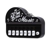 Bewinner Micro Piano Porte-clés Mini Clavier Électronique Portable Instrument de Musique Pendentif avec Lumières LED Sac À Dos Portefeuille Décor Noir