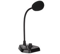 Bewinner Microphone à Col de Cygne USB, Microphone D'ordinateur de Ramassage Omnidirectionnel USB à 360 ° avec Lumière Respiratoire RVB 7 Couleurs pour Réunion Chat Vidéo