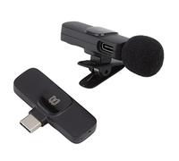 Bewinner Microphone Cravate sans Fil avec Récepteur de Type C, Prise Omnidirectionnelle à 360°, Plug & Play pour, Batterie 5H, Portée de 65 Pieds pour Diffusion en Direct, Enregistrement, Vlog,