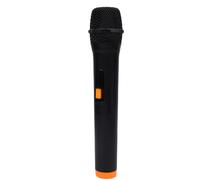 Bewinner Microphone Jouet pour Accessoire de Costume de Scène, Faux Microphone en Aluminium ABS pour la Pratique de la Parole et le Jeu de Rôle, Simulation de Poids Réglable, Orange Noir (orange noir)