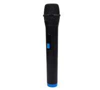 Bewinner Microphone Jouet pour Accessoire de Costume de Scène, Faux Microphone en Aluminium ABS pour la Pratique de la Parole et Le Jeu de Rôle, Simulation de Poids Réglable, Orange Noir (Bleu Noir)