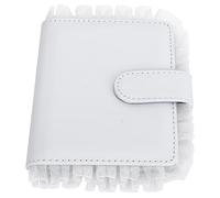 Bewinner Mini Album Photo 64 Pochettes, Porte-Cartes Couleur Macaron bordé de Dentelle pour Photos 3 X 3 Pouces, Billets de Cinéma, Cartes de Visite, Carte Photo Kpop (White)