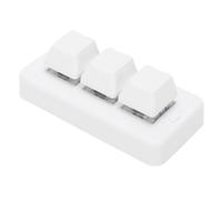 Bewinner Mini Clavier à 3 Touches, Clavier Programmable Bluetooth Filaire USB, de Jeu Mécanique personnalisé pour Ordinateur Universel (White)