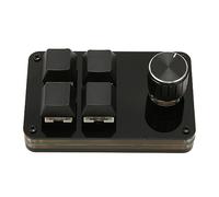 Bewinner Mini Clavier à 4 Touches avec Bouton, Clavier Mécanique Remplaçable à Chaud, Programme Macro Personnalisable, Interrupteur Bleu, de Jeu à Une Main pour PC