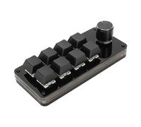 Bewinner Mini Clavier à 8 Touches, Mini Clavier Portable à 8 Touches avec Bouton, Clavier de Jeu Mécanique à Une Main, Programme Personnalisable, Clavier à Commutateur Bleu échangeable à